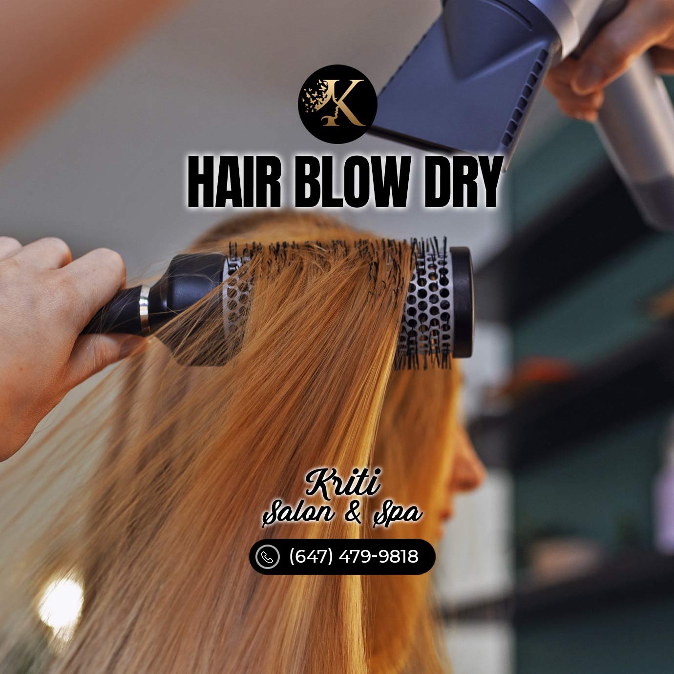 Blow Dry Hair Brampton