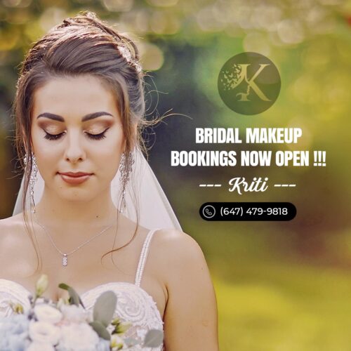 Bridal Makeup Booking Brampton