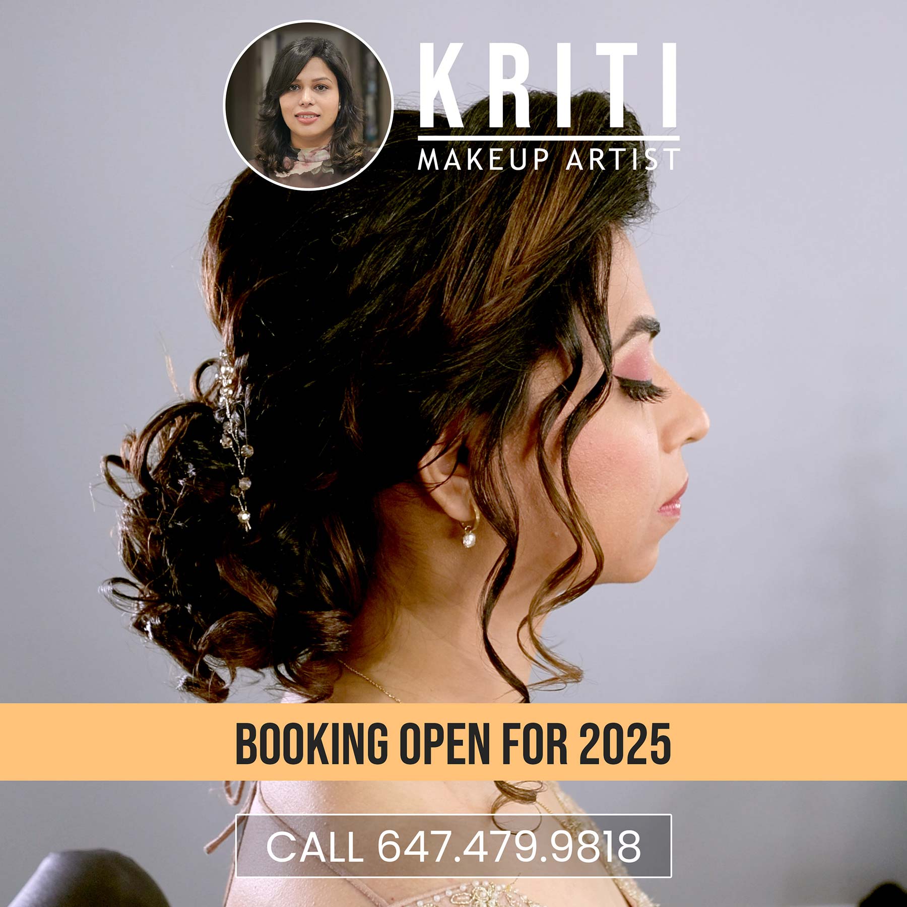 Bridal Party Makeup Hairstyle Brampton