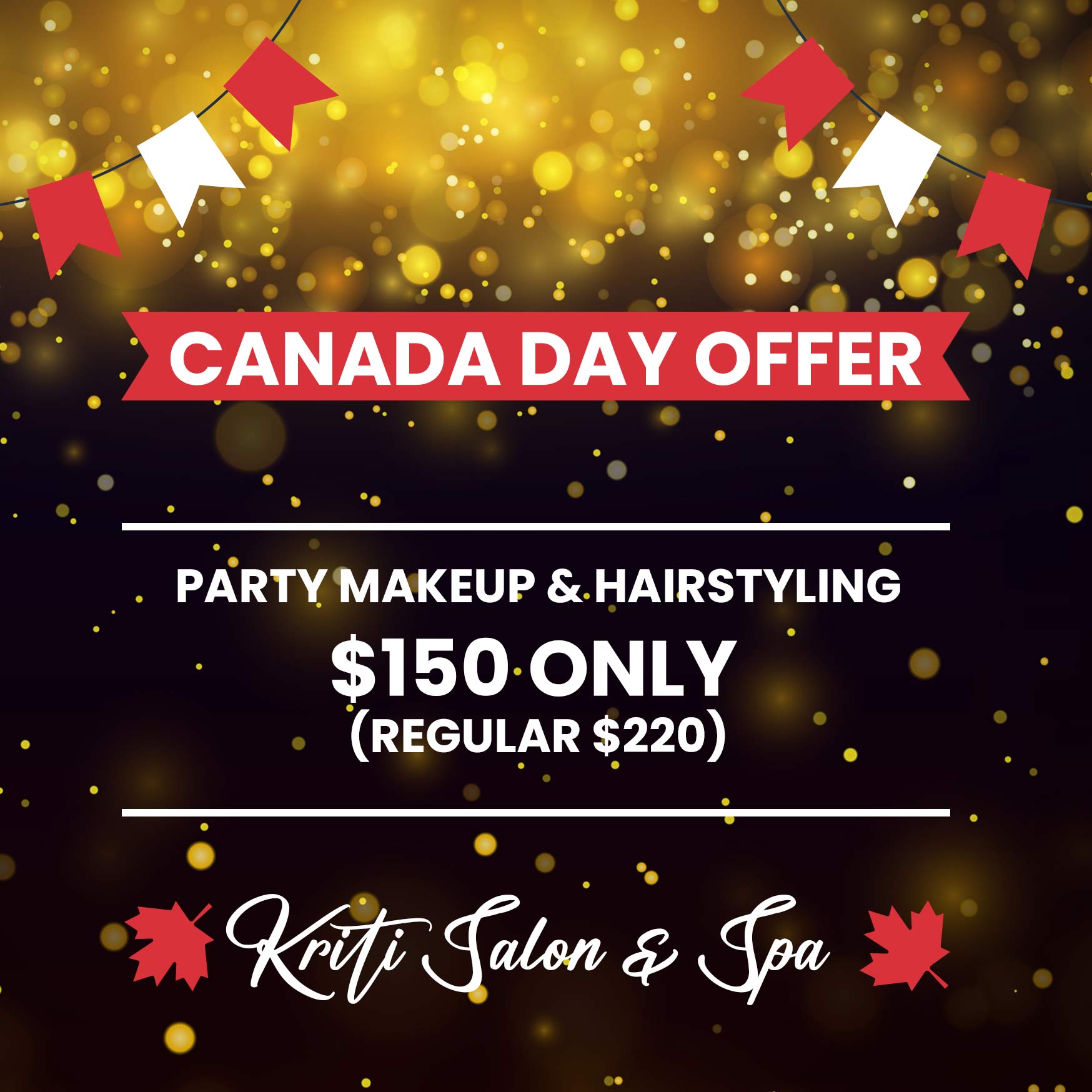 Canada Day Makeup Promotion Brampton