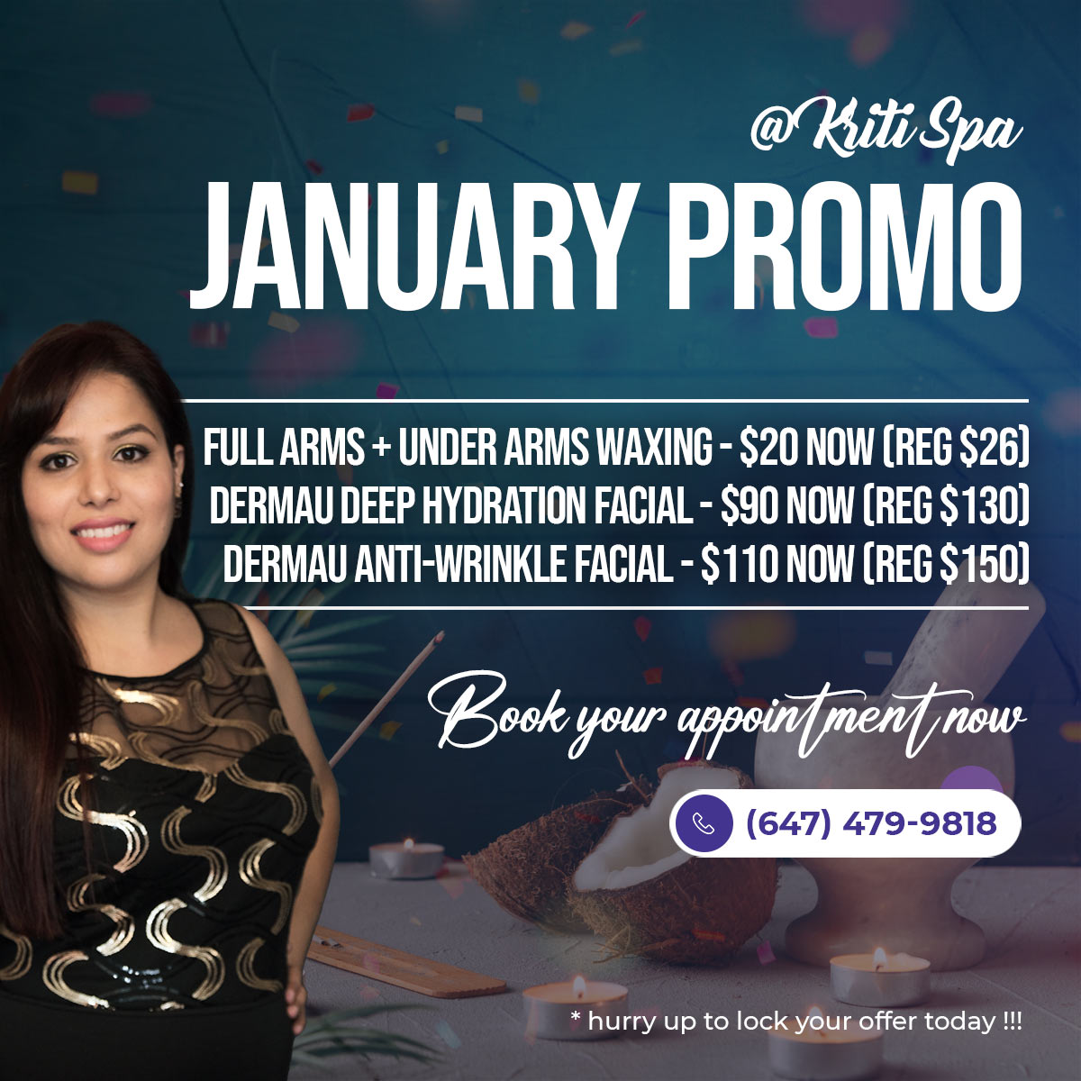 January Salon Spa Promotion Brampton