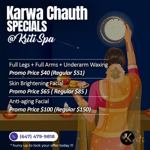 Karwa Chauth Facial Waxing Promotion Brampton