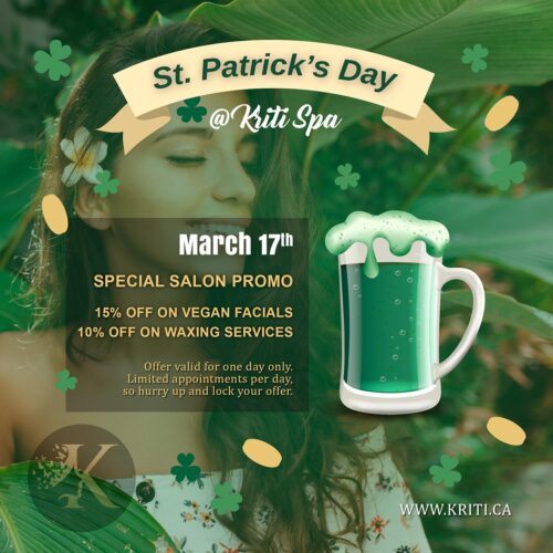 March St Patricks Day Salon Offer Brampton