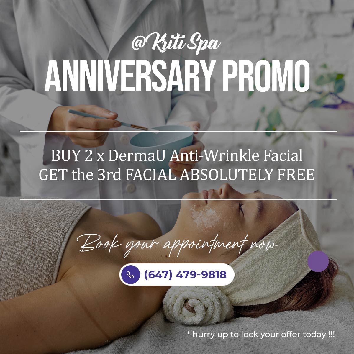 Salon Spa Anniversary Promotion Brampton