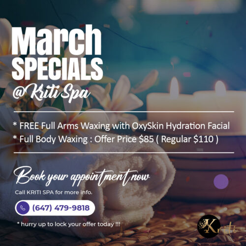 Salon Spa March Promotion Offer Discount Brampton