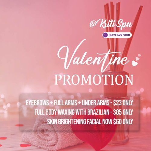 Valentine Salon Spa Promotion Brampton